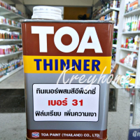 ทินเนอร์ผสมสีอีพ็อกซี่ เบอร์ 31  TOA THINNER (ปริมาตรสุทธิ 0.946 ลิตร)