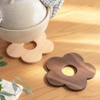 【CW】○☫﹍  1Pcs Cup Coaster Reusable Insulation Durable Wood Appearance for