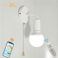 Nordic APP Zipper Switch wall Light Iron Corrner Bedside Bathroom Lamp Aisle Indoor Staircase Lights Sconce wall  Drop shipping Power Points  Switches