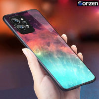 สำหรับ Realme GT 2 Pro ลายสกายสตาร์รี่กระจกเทมเปอร์ไล่ระดับสีเคสกันกระแทกฝาหลังสุดหรู