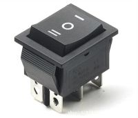 1pc DIY Rocker Switch Power Switch Boat 3 Position 6Pin Button Latching with Lamp Light KCD4 16A 250VAC/ 20A 125VAC On-Off-on