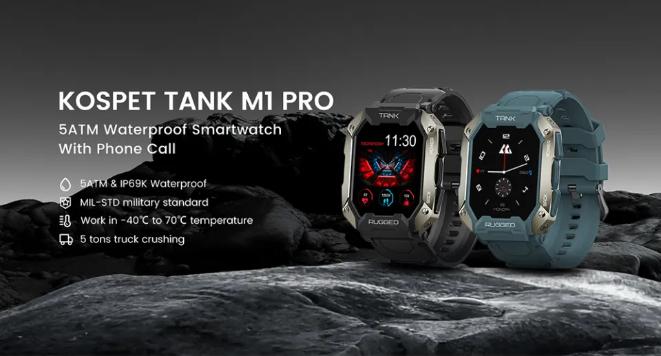 KOSPET TANK M1 PRO Smart Watch Men Rugged Outdoor Sport Fitness