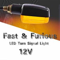 DC 12V Universal Motorcycle Indicator Signal Blinker Light Amber Yellow Light Black Shell ABS Automobile Essories