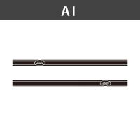 สติกเกอร์ติดขอบรถยนต์ไวนิล2ชิ้นสติกเกอร์ติดรถด้านอัตโนมัติเงาแต่งรถสำหรับรถแลนด์โรเวอร์แลนด์โรเวอร์ ดิสคัฟเวอรี่  กีฬาอิสระ