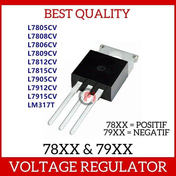 Voltage Regulator Tegangan Linear 78xx 79xx 7805 7812 7905 7912 Volt Lazada Indonesia 6461