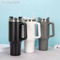 ▣ 20pr3412 304 aço inoxidável Cup Carro palha de café Grande Capacidade Handle Novo 40oz