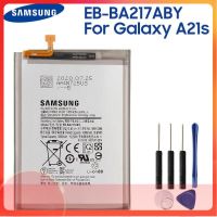 Originalเปลี่ยนแบตเตอรี่EB-BA217ABYสำหรับSamsung Galaxy A21sแท้5000MAhฟรีเครื่องมือ