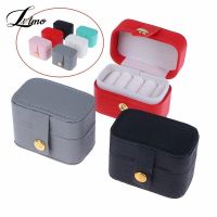 Mini Ring Organizer Portable Jewelry Storage Box PU Leather Travel Earring Case Gift Packaging Display Holder