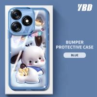 เคสโทรศัพท์ YBD สำหรับ Infinix Tecno Spark 10 10C KI5k KI5q ฟิล์มเลนส์โปร่งใส TPU Carmera แบบนิ่มป้องกันด้วยลวดลายการ์ตูนน่ารัก