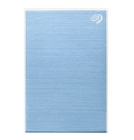 4 TB PORTABLE HDD (ฮาร์ดดิสก์พกพา) SEAGATE ONE TOUCH WITH PASSWORD (LIGHT BLUE) (STKZ4000402)