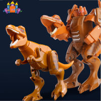 SS【ready stock】Boy Toy Deformed Dinosaur Tyrannosaurus Rex Triceratops Tyrannosaurus Handmade Model Set