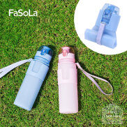 Bình nước thể thao 500ML silicon gấp gọn FASOLA FSLQJ-0029