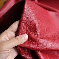 30*30CM leather embossed leather red thin soft leather imported leather bag leather