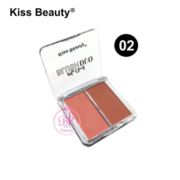 kiss-beauty-บลัชออนปัดแก้ม-2-สี-เนื้อสัมผัสเนียนนุ่ม-nbsp-บลัชออน-จากแร่ธาตุธรรมชาติ-ติดทนนาน-เครื่องสำอาง-ปัดแก้ม