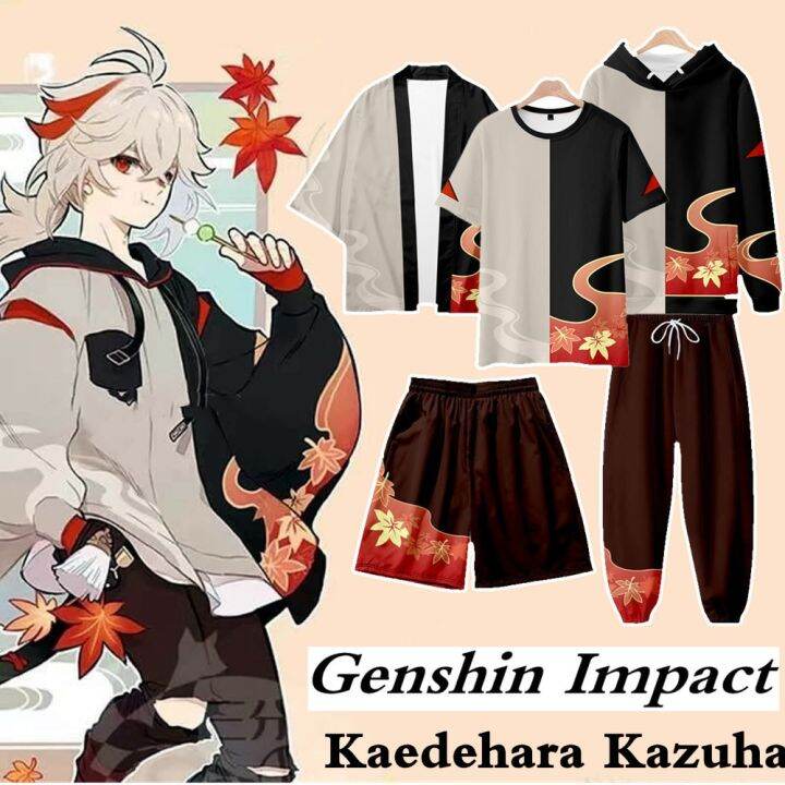 Kaedehara Kazuha Hoodie Genshin Impact Cosplay Costume Kazuha Cosplay T