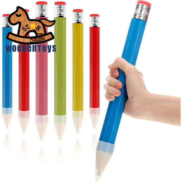 Wooden Jumbo Pencils for Prop, Funny Big Pencil Huge Giant Pencil 14