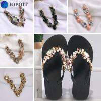 IOPOIT Flip-Flop อุปกรณ์เสริมเย็บมือตัดเย็บเสื้อผ้าหัวเข็มขัดรองเท้า DIY อุปกรณ์เสริมคริสตัลการตกแต่งเสื้อผ้าโซ่รองเท้าแตะบิกินี่คอนเนคเตอร์