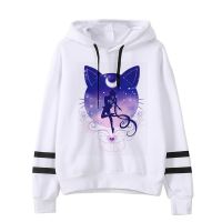 Sailor Hoodie Cat Harajuku Korean Style Ulzzang Kawaii 90s Cartoon Clothing Pullovers Oversized Hooded Streetwear Sweatshirt