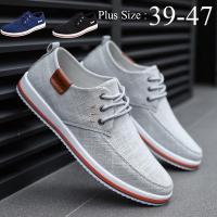 CODwuyan8340 Spot mens casual shoes fashion flat canvas casual shoes driving shoes mens plus size Kasut lelaki kasut kasual