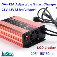 12a 10a 9a 5a 36V ที่ชาร์จหน้าจอ Lcd ในการปรับสำหรับ10S 12S 42V 43.8V Lifepo4 Lipo ลิเธียมแบตเตอรี่ Caricatterie Cargador สเก็ตบอร์ดกลางแจ้ง