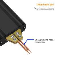 เครื่องเชื่อมจุดเชื่อมแบบพกพา80เกียร์จอแสดงผล LCD ดิจิตอลปรับได้18650เชื่อมจุดแบตเตอรี่