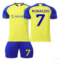 Sy3 เสื้อยืด ลายทีมชาติฟุตบอล Ronaldo 22-23 Al Nassr ชุดเหย้า รุ่น YS3 2 ชิ้น ต่อชุด