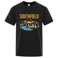 Southfield Michigan Usa Retro Print T Shirts Man Personality Mens Cotton Loose Gildan