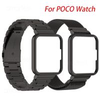 [SOSO 3C accessories] สายคล้องคอสำหรับ POCO WATCH Smart Watch สร้อยข้อมือสแตนเลสสายรัดข้อมือฝาครอบป้องกันกรอบกันชน