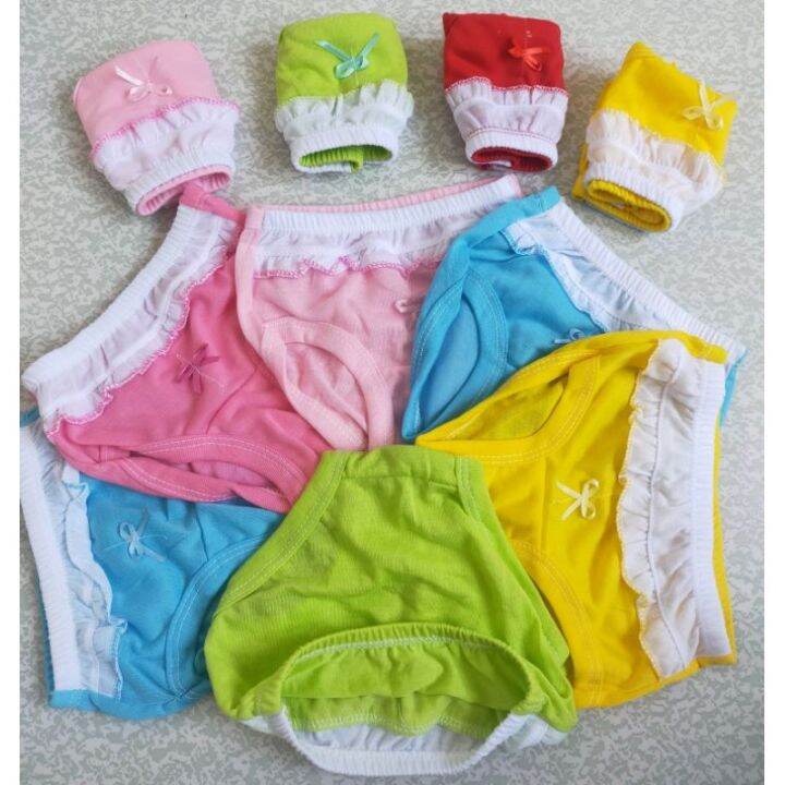 6 pieces newborn baby panty (36 months) new design cotton panty