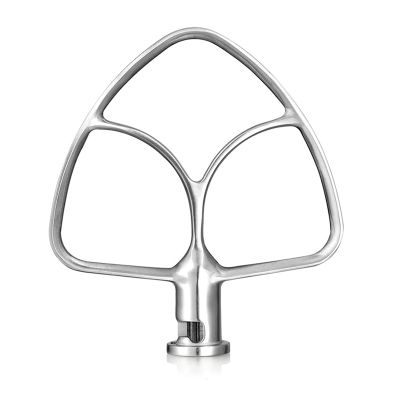 Stainless Steel Flat Stirrer Attachment for KitchenAid 4.5-5 Quart Stand Mixer with Tilting Head, Dishwasher Safe