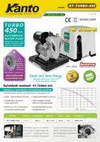 KANTO ปั๊มน้ำอัตโนมัติ รุ่น KT-TURBO-450 450วัตต์ ท่อออก 1X1นิ้ว ดูดลึก 9เมตร HEADMAX 40เมตร หน้าแปลนเหล็ก ปั๊มน้ำ ดูดน้ำ