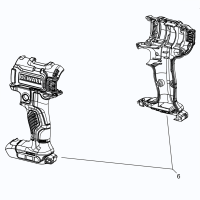 ชุด CLAMSHELL สำหรับ DEWALT HEAT DCE530N อุปกรณ์เครื่องมือไฟฟ้าเครื่องมือไฟฟ้า Part