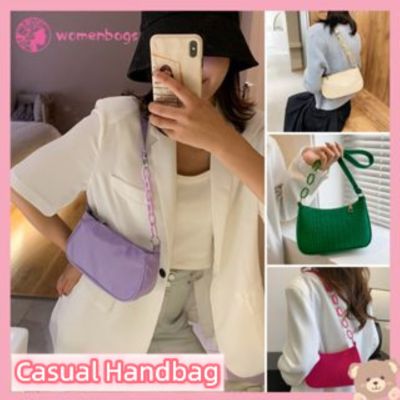 ﺴ ✿WB✿Women Casual Handbag Simple Nylon Daily Female Totes Underarm Shoulder Bags