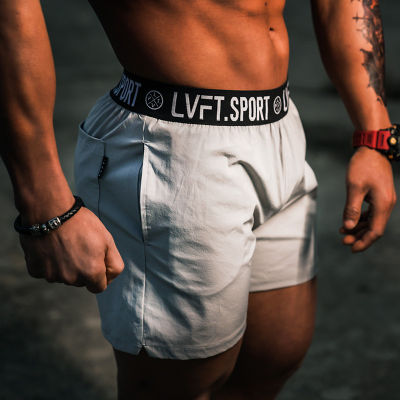 LIVE FIT Summer Quick Dry Mens Casual Shorts Gym Training Shorts Workout Sports Fitness Men Lined Running Drawstring Shorts gnb