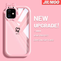 เคส JIUMOO สำหรับ iPhone 11 11 Pro 11 Pro Max เคสแฟชั่นลาย Love สีสันสดใสรูปมอนสเตอร์ตัวน้อยน่ารักนิ่มสำหรับเลนส์กันกระแทกแบบใสเคสมือถือความคิดสร้างสรรค์โปร่งใสฝาครอบป้องกันซิลิโคนแบบเรียบง่าย