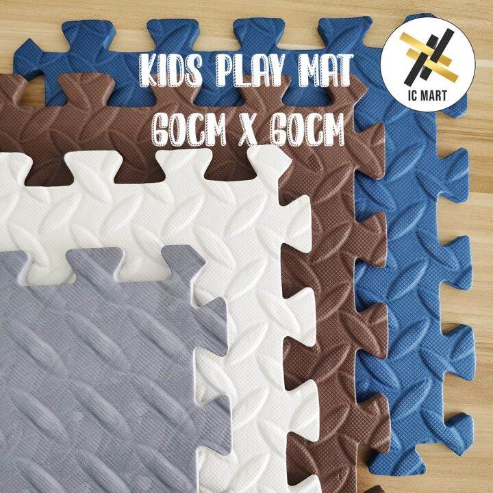 ICMART Puzzle Mat Big Mat Baby Mat Floor Mat Gym Mat Dark Colored Steel Deck Design Mat Lazada PH