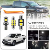 For Honda Ridgeline 2017 2021 Canbus White Led Interior Light Kit Map Dome Courtesy Door Cargo Bed Footwell Glove License Bulbs