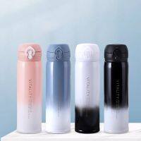 Korean Gradient Color Portable Vacuum Kettle Office Use Stainless Steel Insulation Coffee Cup Thermos Mug