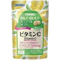 วิตามินแบบเคี้ยว ORIHIRO Chewable Vitamin C 500 mg 120 เม็ด (30 วัน)