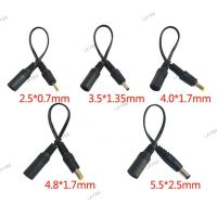 5pcs/lot 5.5x2.1mm DC Female Power Jack to DC Male Plug Cable 5.5*2.5mm 3.5x1.35mm 4.0*1.7mm Extension Connector Power Cord YB8TH