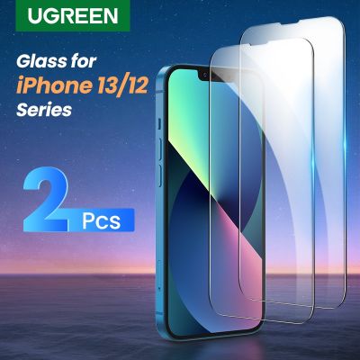 [spot goods66] UGREEN 2ชิ้นป้องกันหน้าจอสำหรับ iPhone 14 13 12 Pro Max เต็มฝาครอบกระจกนิรภัยสำหรับ iPhone 14 Plus โทรศัพท์ป้องกันหน้าจอ