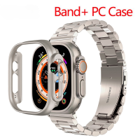 Stainless Steel Strap+Case For Apple Watch Band Ultra 49mm Metal Wristband Cover Band iWatch 8 Strap 45mm 42 44mm 38 41mm Bumper