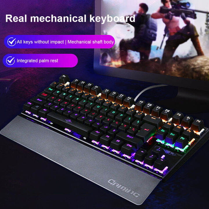 NKRO Gaming Keyboard Mechanical Blue Switch USB Backlit Keyboard 87