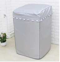 ผ้าคลุมเครื่องซักผ้า washing machine cover รุ่นฝาครอบ สำหรับเครื่องซักผ้าฝาบน Top Load สีเทาเงิน (XL) กว้าง 62 x ลึก 64 x สูง 98 cm