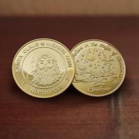 NEW Santa Claus Wishing Coin Collectible Gold Plated Souvenir Coin North Pole Collection Gift Merry Christmas Commemorative Coin