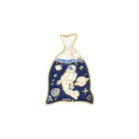 Space Planet Astronaut Enamel Pin Custom Cartoons Animal Alloy Brooches Bag Clothes Lapel Pin Adventure Badge Jewelry Gift