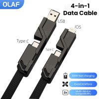 Olaf 4 In 1สายเคเบิล Type C สายชาร์จ USB เร็วสำหรับสายข้อมูลสายชาร์จชาร์จ USB เร็วโทรศัพท์มือถือ