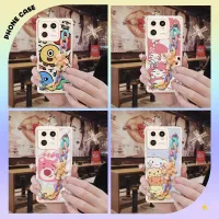 Little Bear Color Chain phone case Phone Case For Xiaomi 13 Anti-fall Raised lens Solid color Skin feel silicone cute