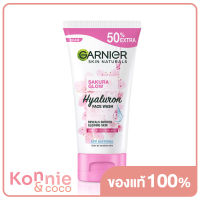 Garnier Sakura Glow Hyaluron Face Wash 150ml การ์นิเย่ ซากุระ โกลว์ พิงกิช โฟม