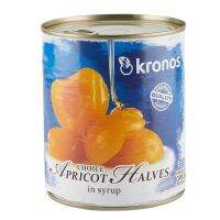 Promotion? KRONOS APRICOT HALVES 820 g. แอปลิคอทบรรจุกระป๋อง ขนาด 820 กรัม?